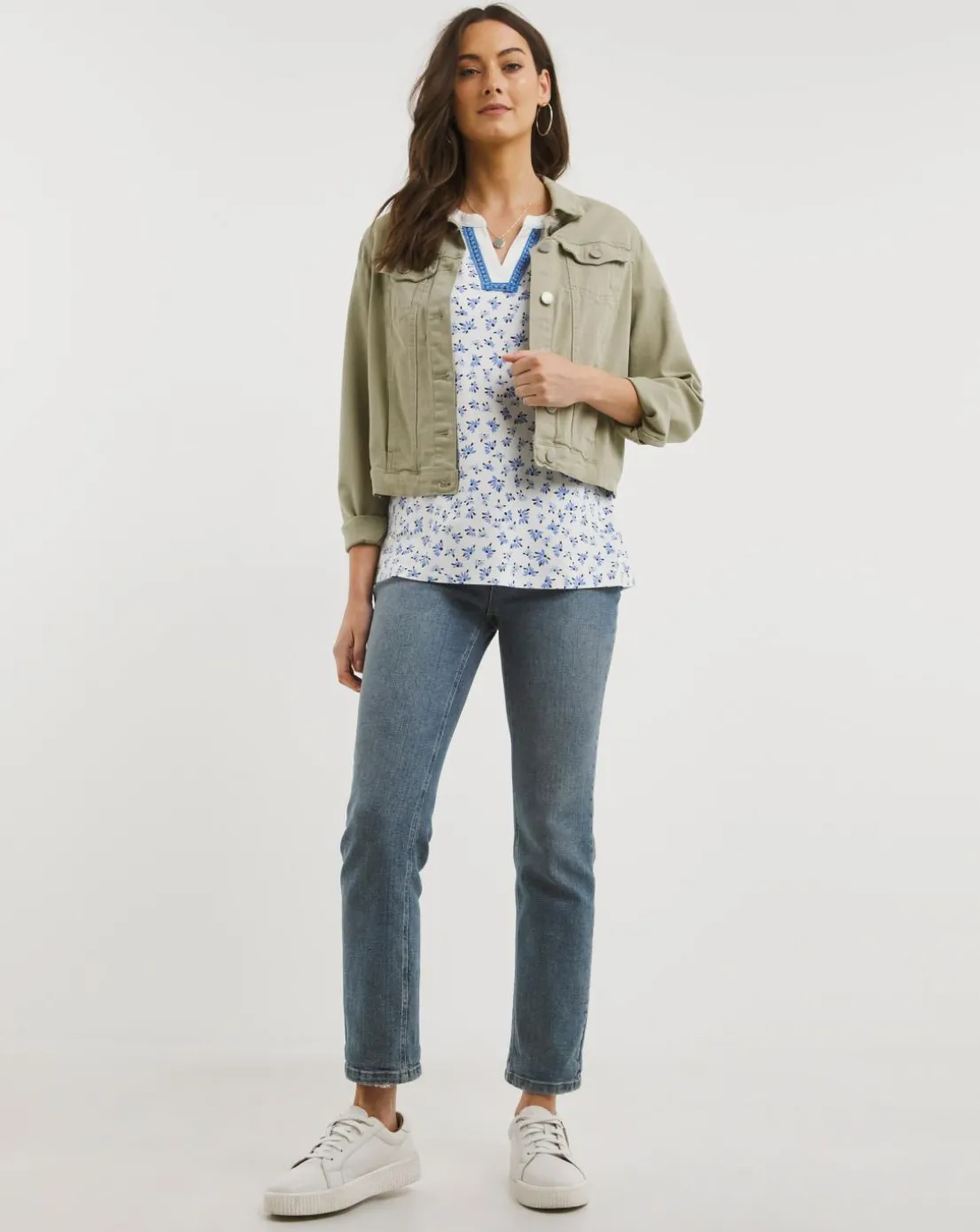 Julipa Lace Notch Neck Top