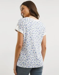 Julipa Lace Notch Neck Top