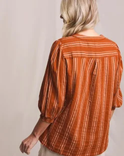 Julipa Lace Trim Button Down Blouse