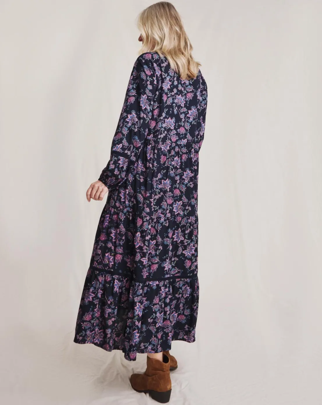 Julipa Lace Trim Printed Dress