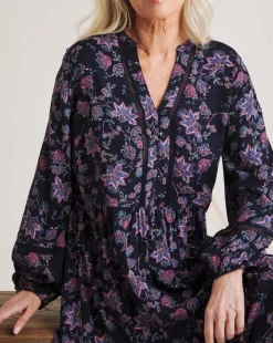 Julipa Lace Trim Printed Dress