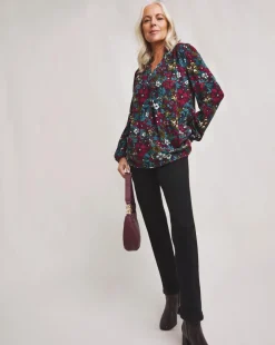 Julipa Moss Crepe Floral Printed Blouse