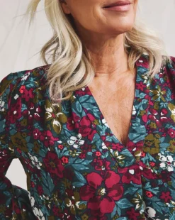 Julipa Moss Crepe Floral Printed Blouse