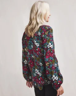 Julipa Moss Crepe Floral Printed Blouse