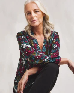 Julipa Moss Crepe Floral Printed Blouse