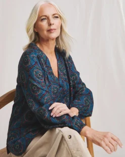 Julipa Moss Crepe Printed Blouse