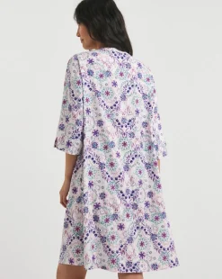 Julipa Pintuck Linen Mix Shift Dress