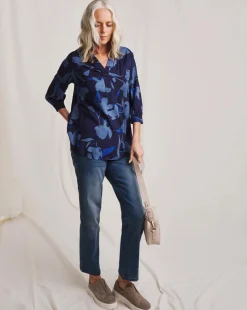 Julipa Printed Button Blouse