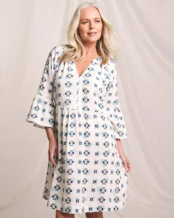 Julipa Printed Cheesecloth Shift Dress