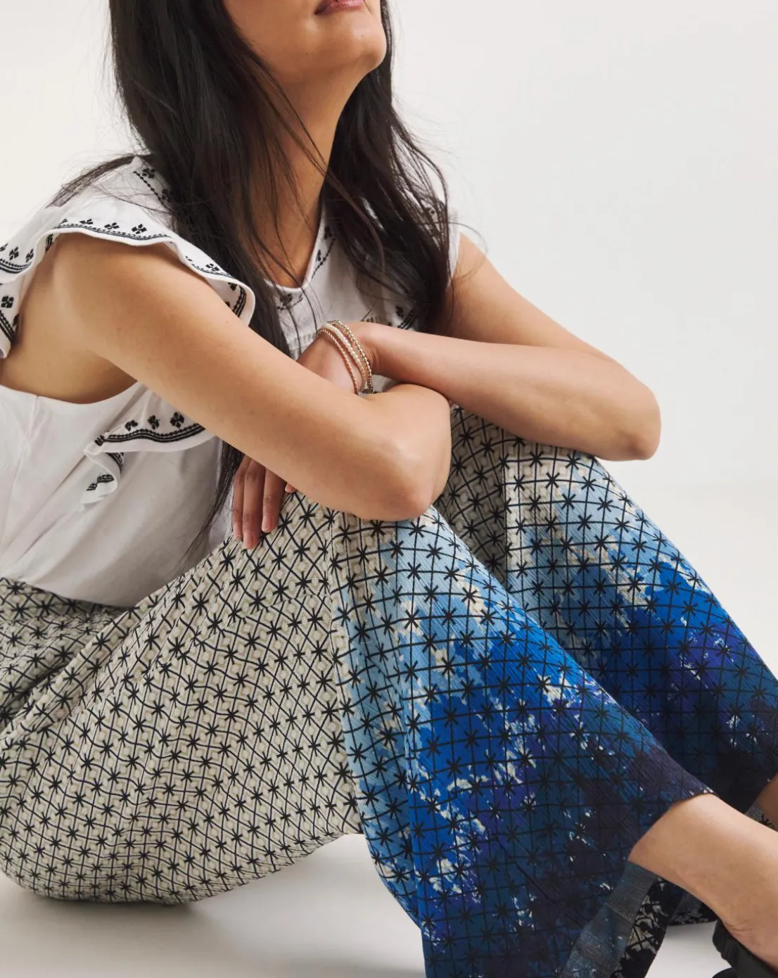 Julipa Printed Crinkle Trouser