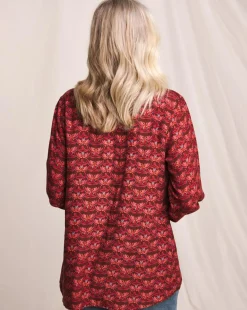 Julipa Printed Pintuck Blouse