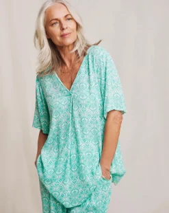 Julipa V Neck Crinkle Top