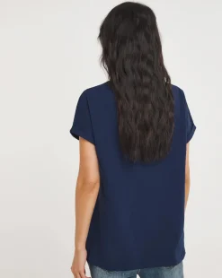 Julipa V Neck Lace Trim T-Shirt