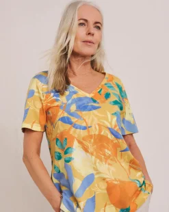 Julipa V Neck Printed T-Shirt