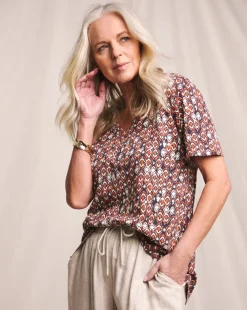 Julipa V Neck Printed T-Shirt