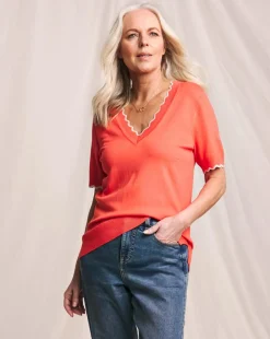 Julipa V Neck Short Sleeve Jumper