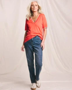 Julipa V Neck Short Sleeve Jumper