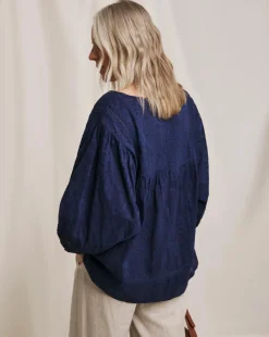 Julipa Volume Sleeve Textured Blouse