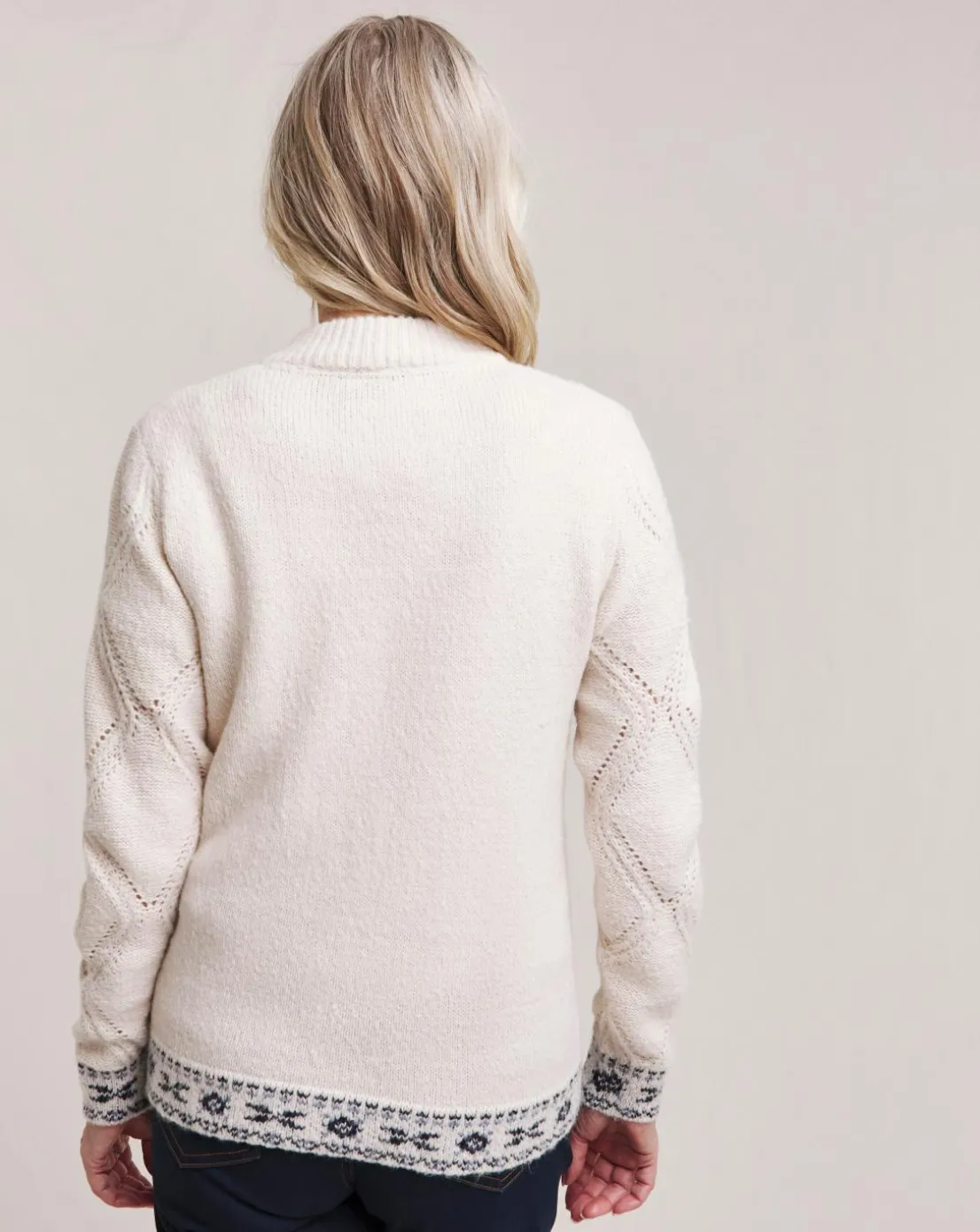 Julipa Zip Up Embroidered Knitted Jacket