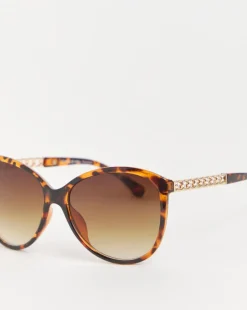 Kelly Tortoiseshell Chain Sunglasses