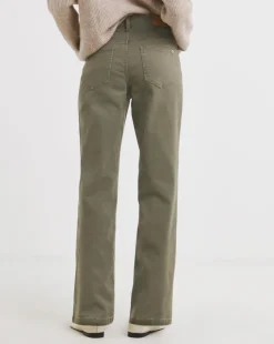 Khaki Straight Leg Jeans