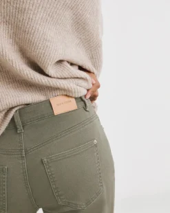 Khaki Straight Leg Jeans