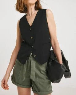 Khaki Utility Cargo Shorts