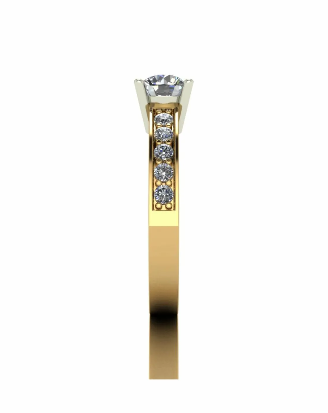 Lady Lynsey Moissanite 9ct Gold 1.00ct total Solitaire Ring