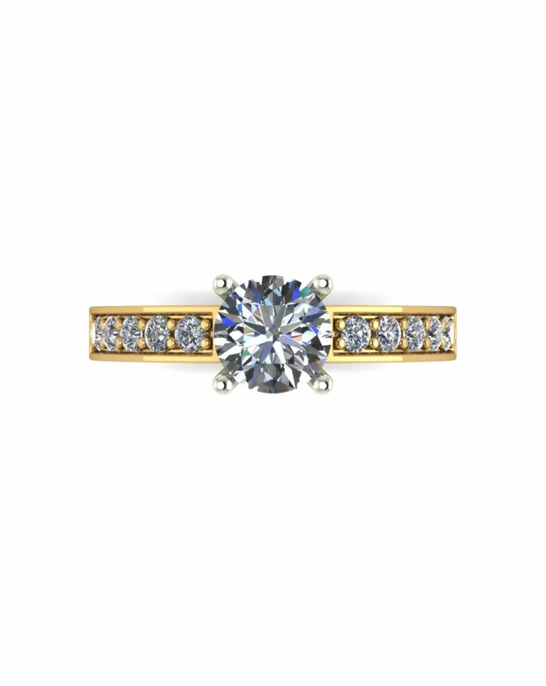 Lady Lynsey Moissanite 9ct Gold 1.00ct total Solitaire Ring