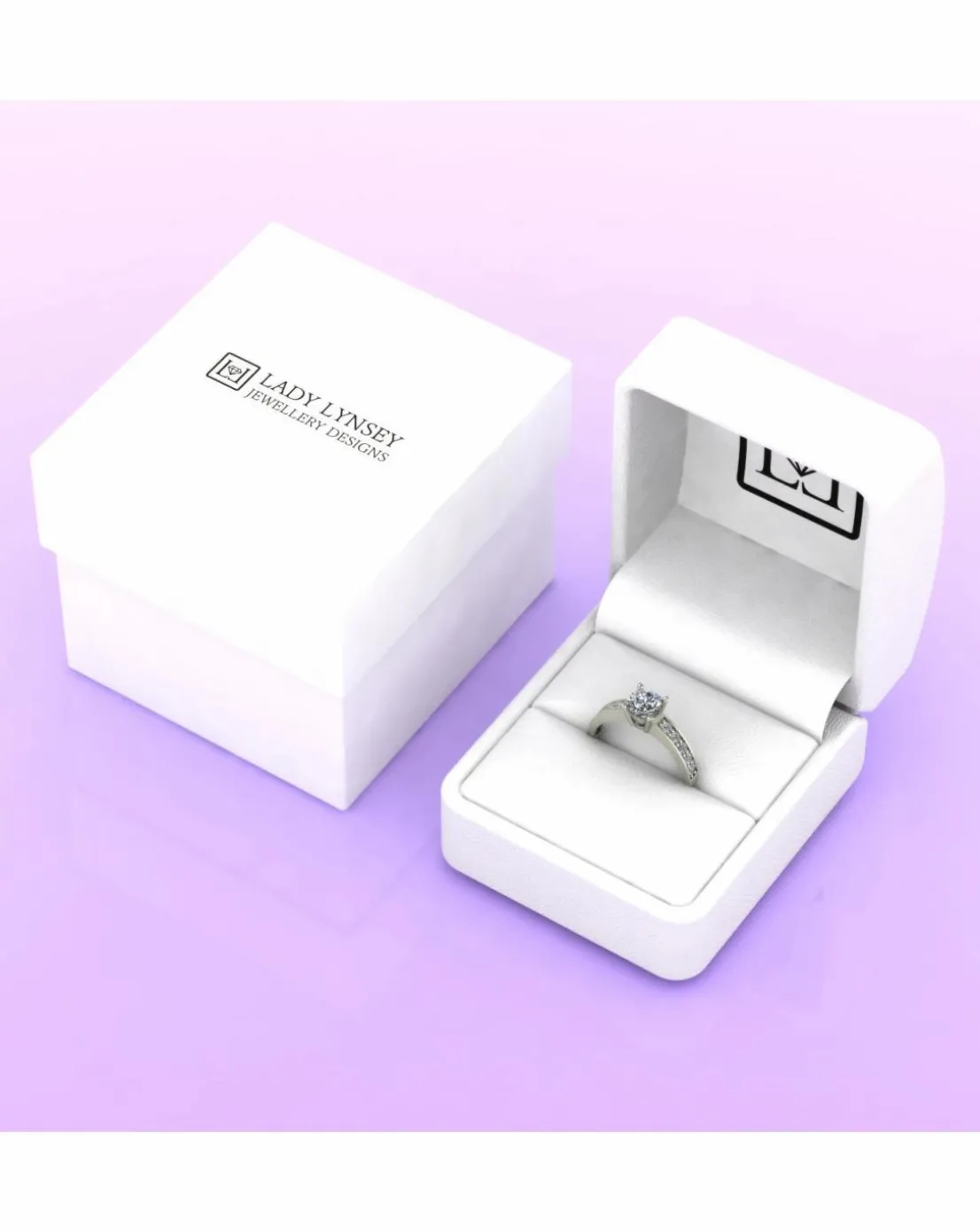 Lady Lynsey Moissanite 9ct Gold 1.00ct total Solitaire Ring