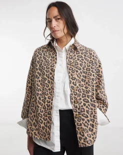 Leopard Denim Jacket