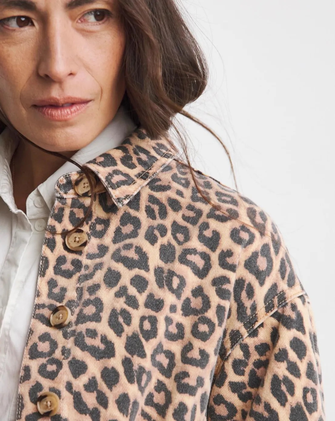 Leopard Denim Jacket