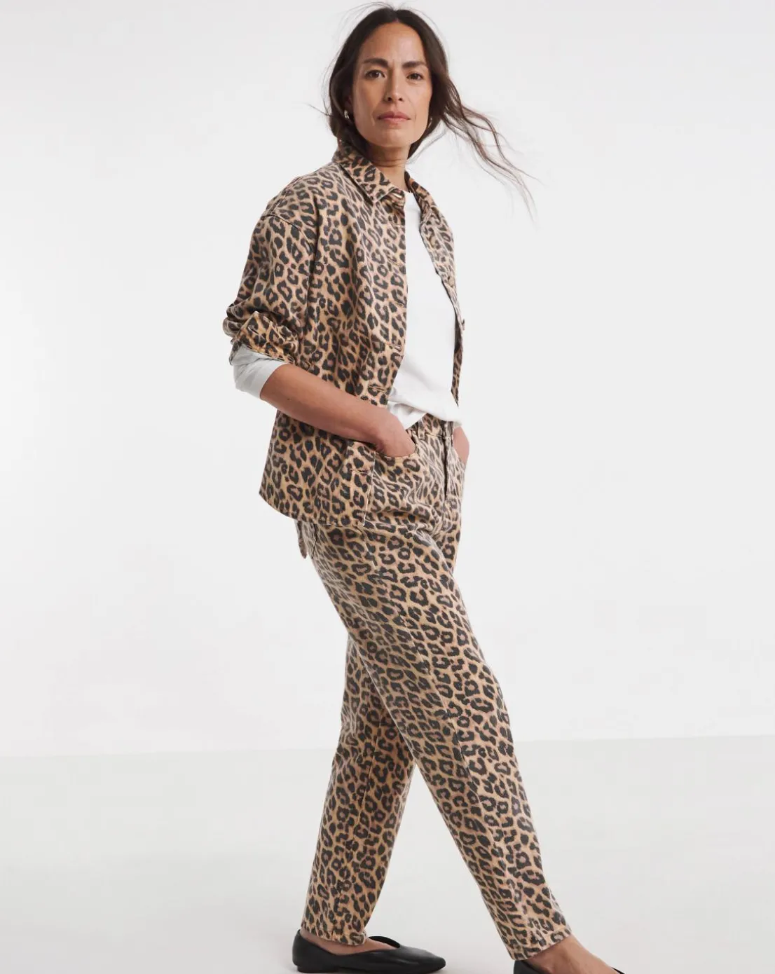 Leopard Denim Jacket