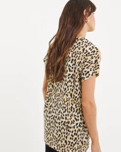 Leopard Longline Trim Top