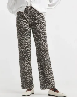 Leopard Straight Leg Jeans