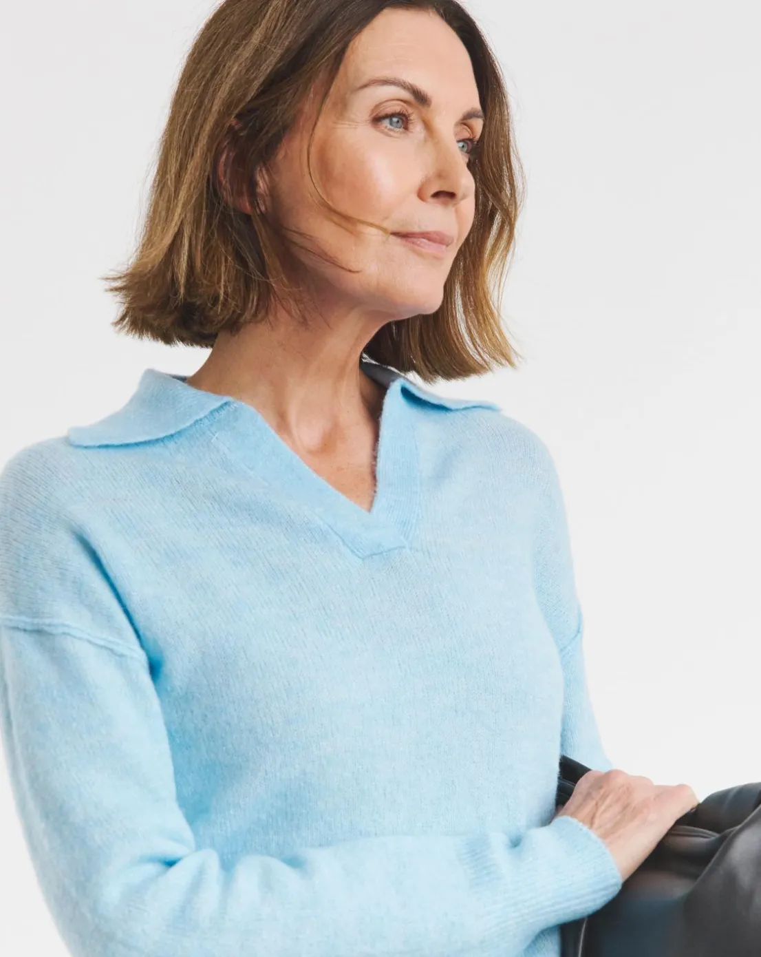 Light Blue Collar Jumper