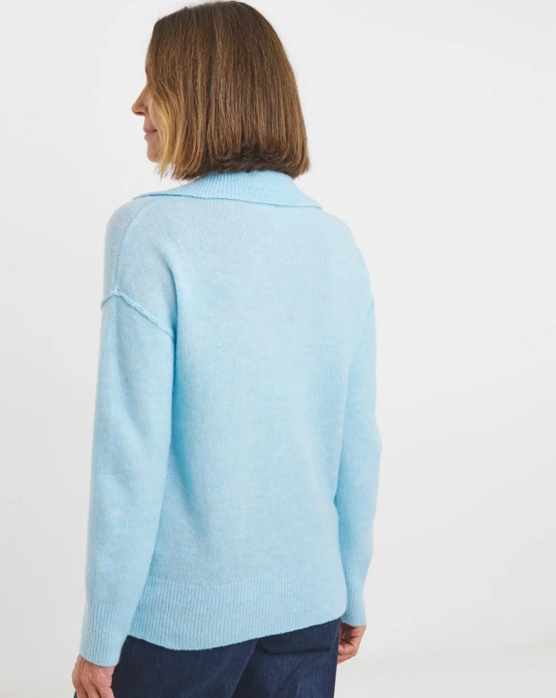Light Blue Collar Jumper