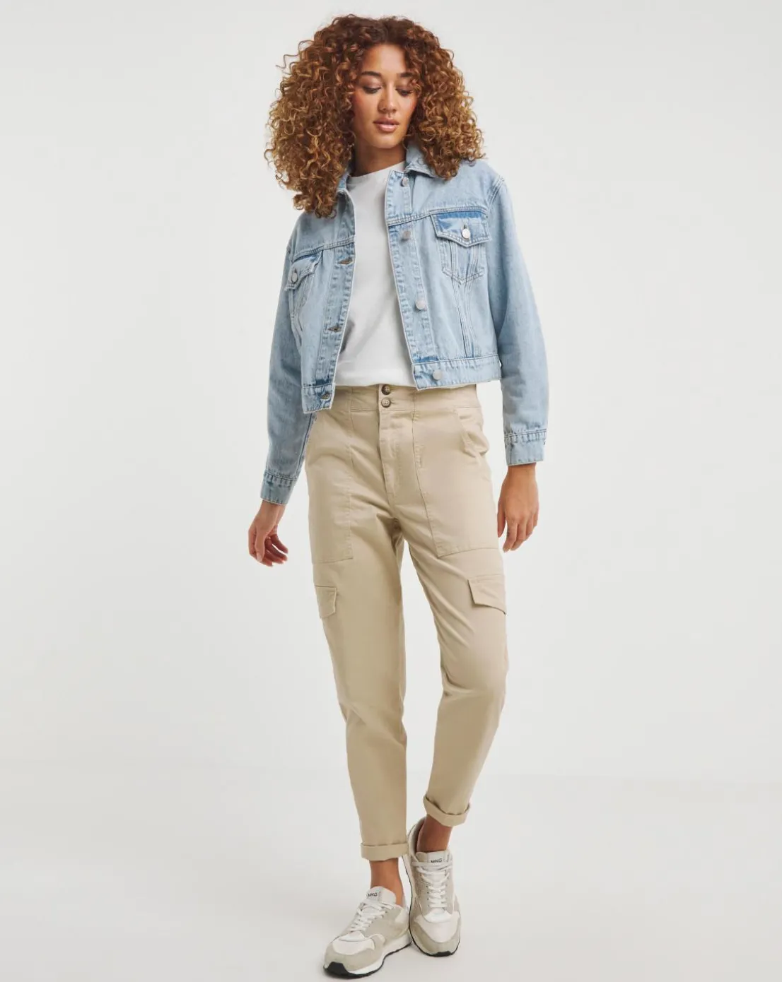 Light Blue Cropped Denim Jacket