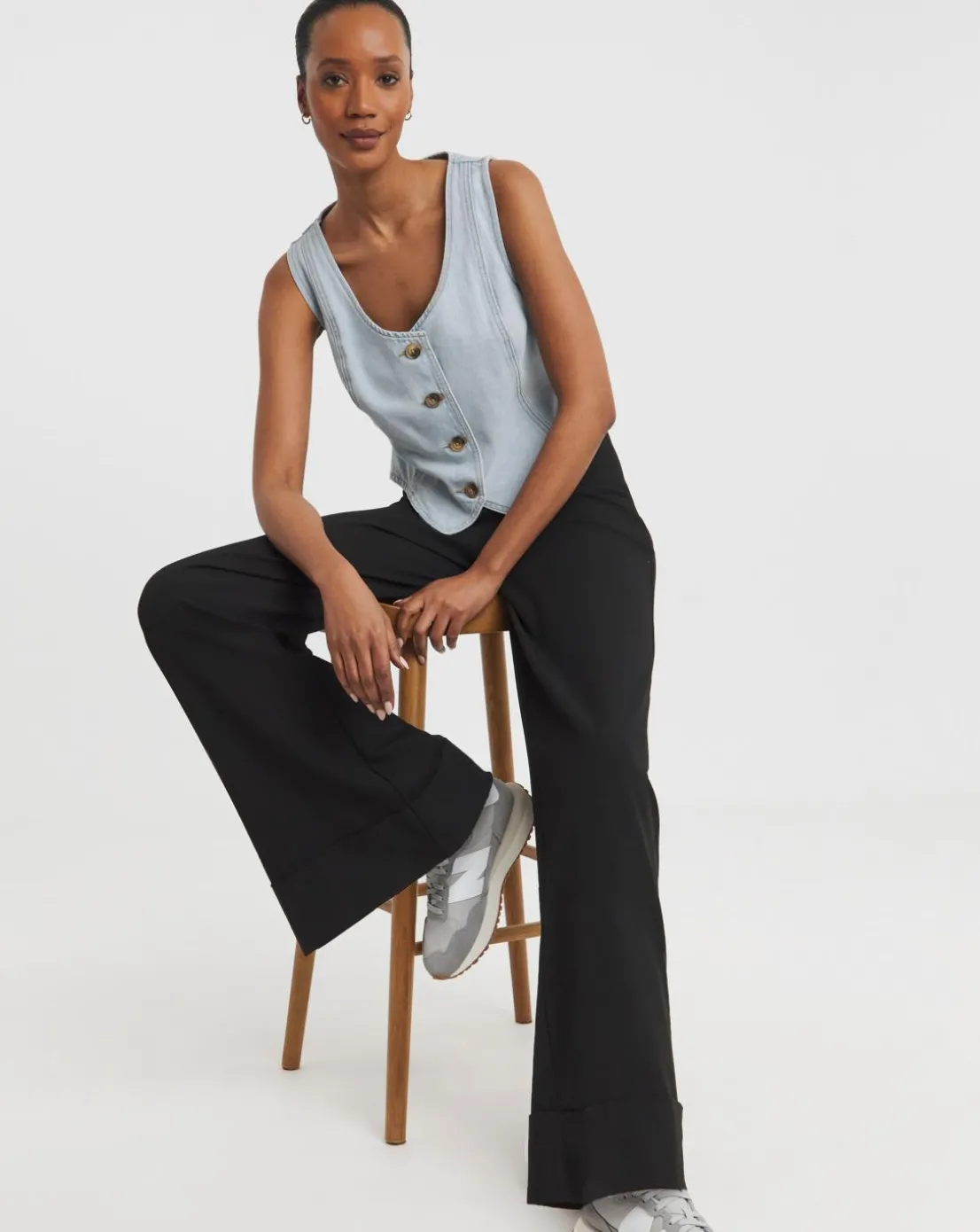 Light Blue Denim Waistcoat