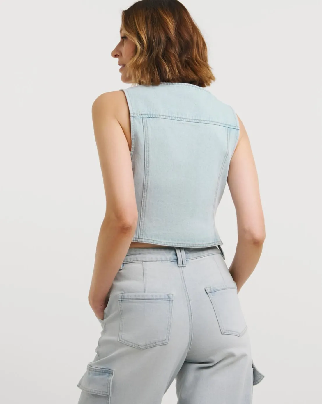 Light Blue Denim Waistcoat