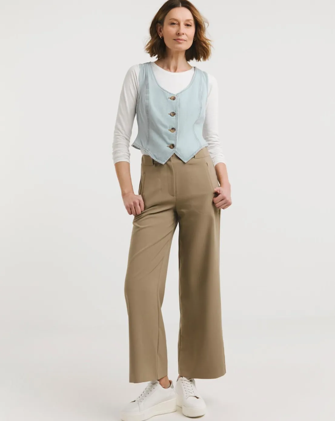 Light Blue Denim Waistcoat