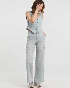 Light Blue Denim Waistcoat