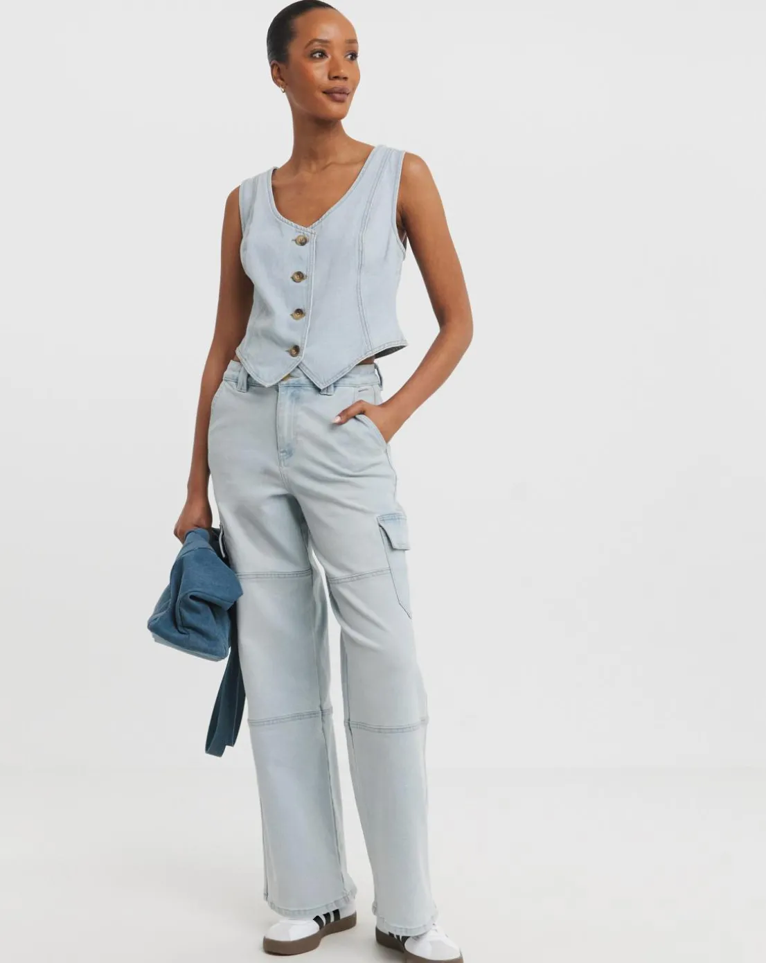 Light Blue Denim Waistcoat