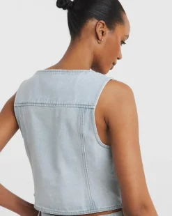 Light Blue Denim Waistcoat