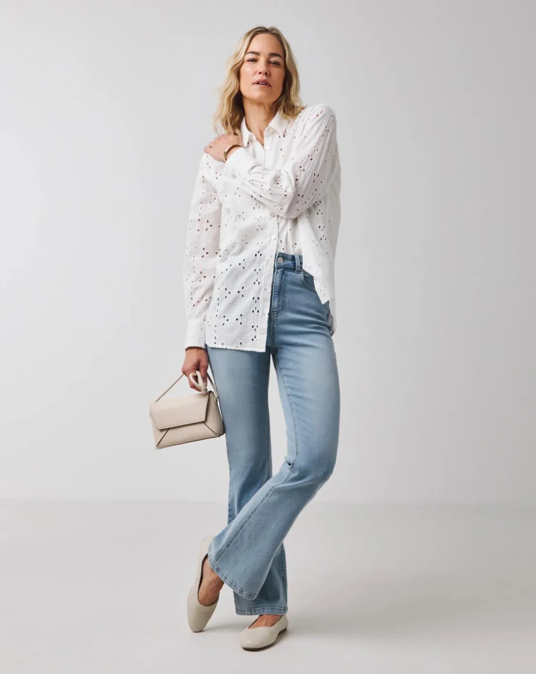 Light Blue High Waist Super Soft Bootcut Jeans