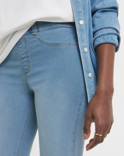 Light Blue Stretch Crop Jeggings