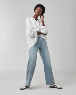 Light Blue Stretch Wide Leg Jeggings