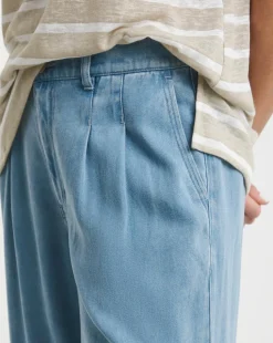 Light Blue Wide Leg Lyocell Jeans