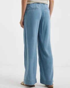 Light Blue Wide Leg Lyocell Jeans