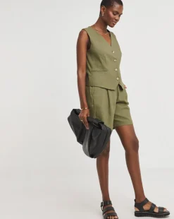 Linen Bermuda Shorts